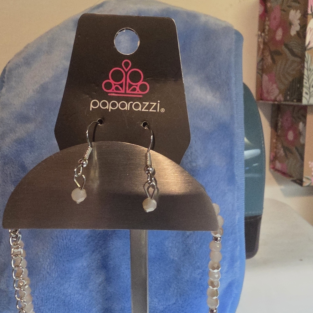 Paparazzi Silver Beaded Necklace - Picture 5 of 7